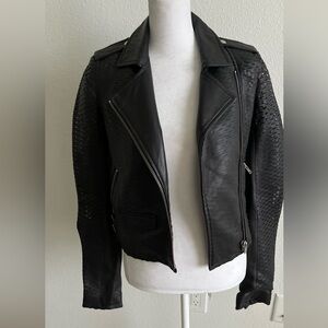 IRO MEMPHIS women’s small Black Lamb Leather Biker Jacket $1800